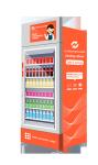 Convenience store commercial food archaize coke vending wit can food and