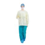 OEM Hospital Scrub Suit , Disposable Dental Lab Jackets Knit Collar