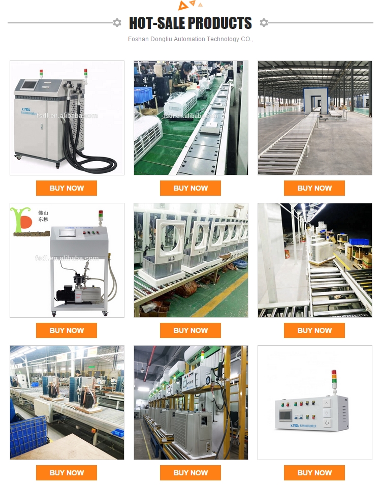 PLC Controlled Manual Assembly Line For Split Floor Standing Duct Type Air Conditioners