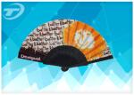Painted Wooden Hand Fans 23cm With Varnished Wooden Ribs And Fabric