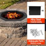 Heavy Duty Steel DIY Campfire Fire Pit Insert Ring Liner Octagon 38" Outer 30"