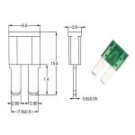 MICRO2 Automotive Blade Fuses 32V 10A Red For Ford Tap Adapter Mini Blade Fuse