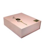 Customized stamping process book box with flip cover, black pearl cotton inner