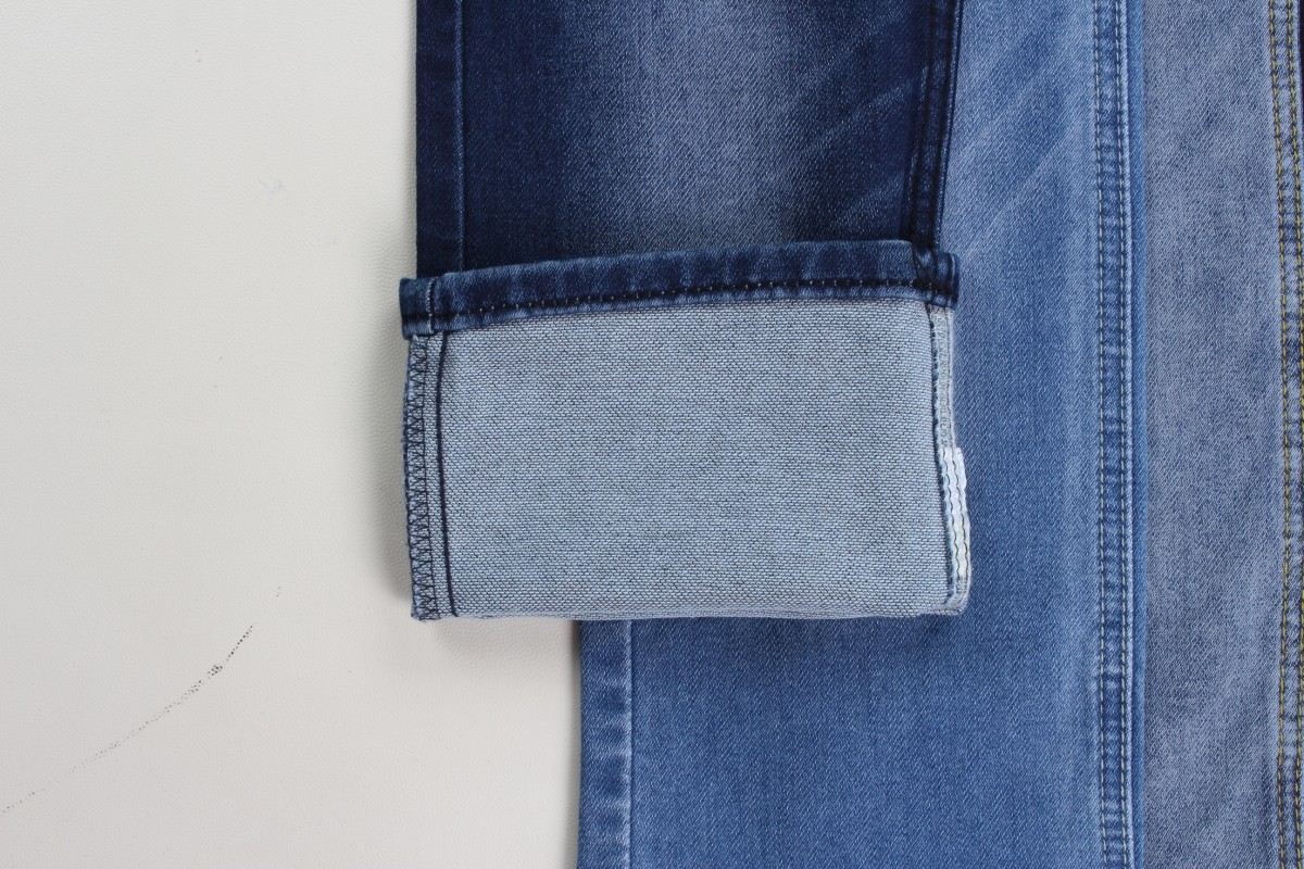 Wholesale 10 Oz Dark Blue Stretch Woven Denim Fabric For Jeans