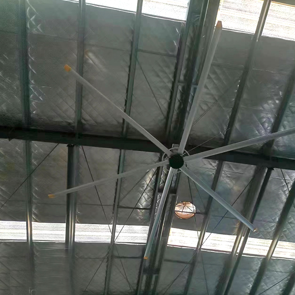 24ft Aluminum Magnesium Alloy HVLS Industrial Ceiling Fan For Warehouse High Voltage