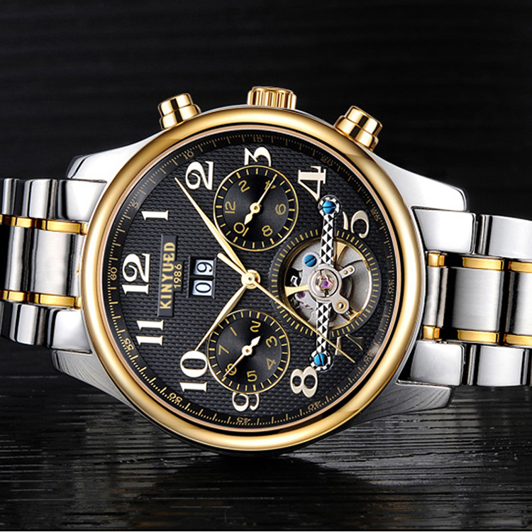 Alloy Case Tourbillon Mechanical Watch Sports Automatic Mechanical Watch