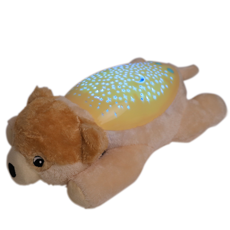 0-7Years Old Baby Sleep Soother Toy Dog Plush Doll With Projectable Lighting And Music