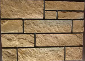 Quality Rectangle Exterior Faux Stone , Rectangle Stone Siding Panels For Homes wholesale