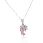 Larimar Octopus Pendant Necklace In Sterling Silver With CZ Accents