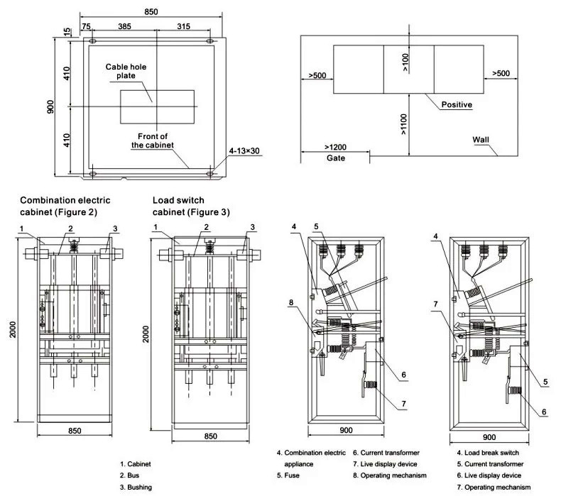 HXGN15-12 Type High Voltage Indoor Power Distribution Control Enclosed Metal Switchgear
