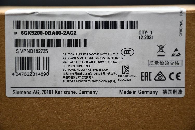 Siemens PLC I/O Module, 125 x 60 x 124 mm, 6ES7, 24 V dc, SCALANCE