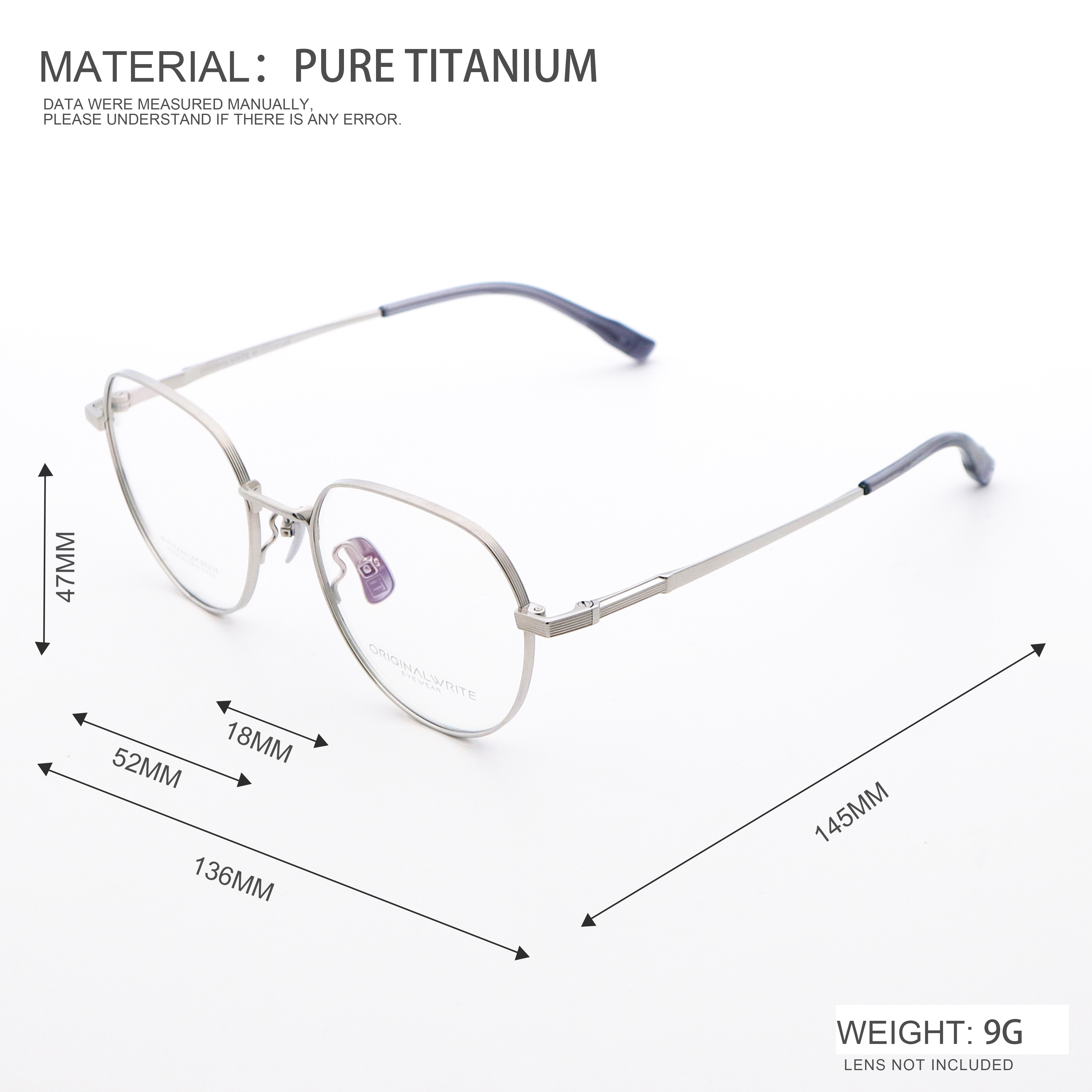 Spectacle Frames Pure Titanium Optical Glasses Frames 88204