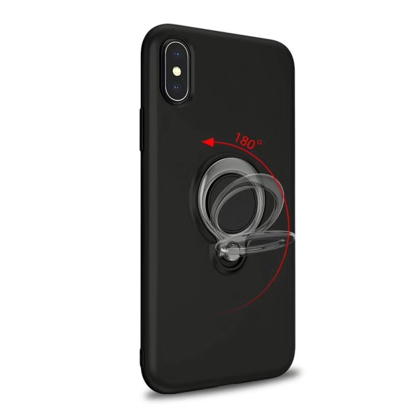 Paited Color Ring Magnetic Car Mount Holder Soft TPU Case Back Cover For Huawei P20 Lite Mate 10 Lite/NOVA2i Y7 PRIME