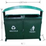 Recycling Outdoor Commercial Trash Cans Mild Steel Material OEM