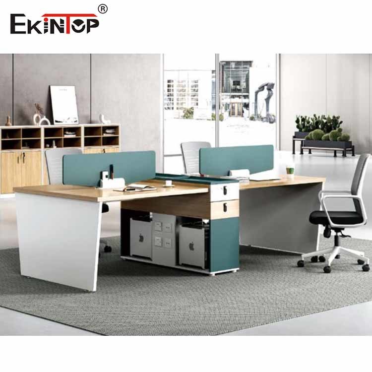 Ekintop Modern Cubicle Workstation 2 Color Seamless Stitching For Office