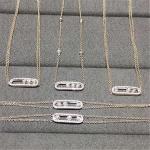 diamonds necklace 18kt gold with yellow gold or white gold or pink gold