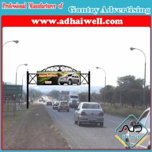 Quality Gantry Spanning Advertising Billboard Sign Construction wholesale