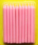 Light Pink Color Glitter Birthday Candles 20pcs For Girls Party / Valentine's