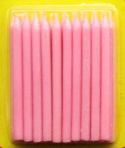 Quality Light Pink Color Glitter Birthday Candles 20pcs For Girls Party / Valentine's Day wholesale