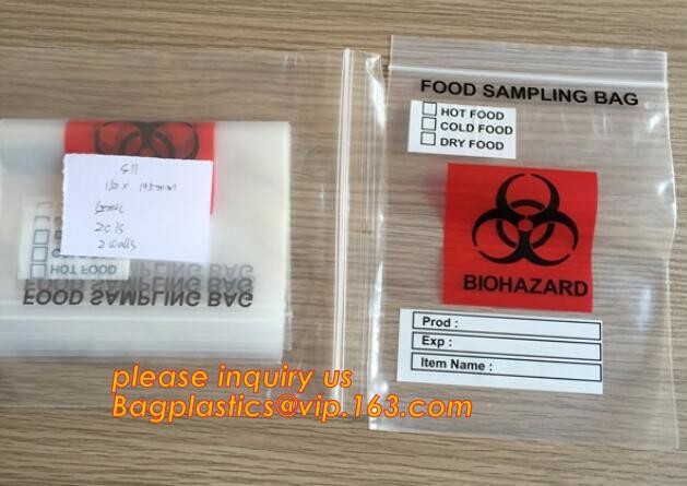 medical packaging plastic sterilized medical Zip lockk bag, block writable zip lock drug medical envelope bags, packaging
