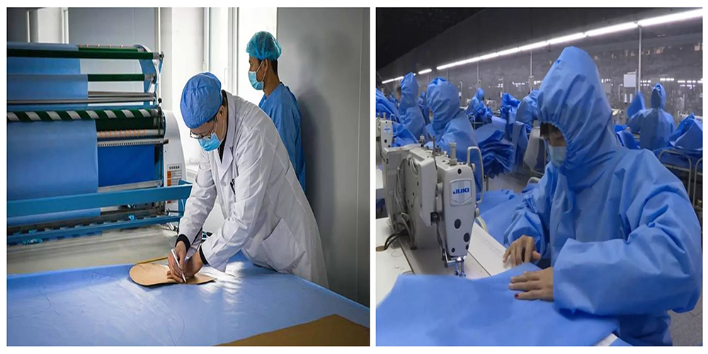 Medical Blue SMS Disposable Hospital Surgical Scrubs For Patients