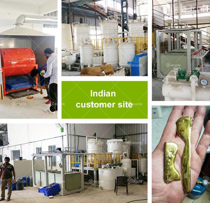100-250 kw Power PCB RAM IC Chips Gold Recycling Machine Gold Recovery Plant