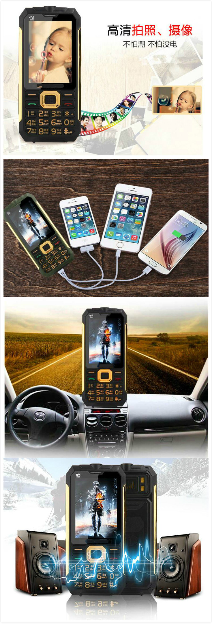 Best Selling TV Bar Phone 2.8inch Big Battery Cheap Mobile Phone With TV Out Function Rugged phone support OEM