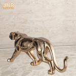 Animal Decor Resin Leopard Statue Polyresin Animal Figurines Fiberglass Gold
