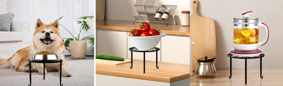 Powder Coated Iron Plant Shelf Heavy Duty Round Rack for Outdoor and Indoor Plants Ideal