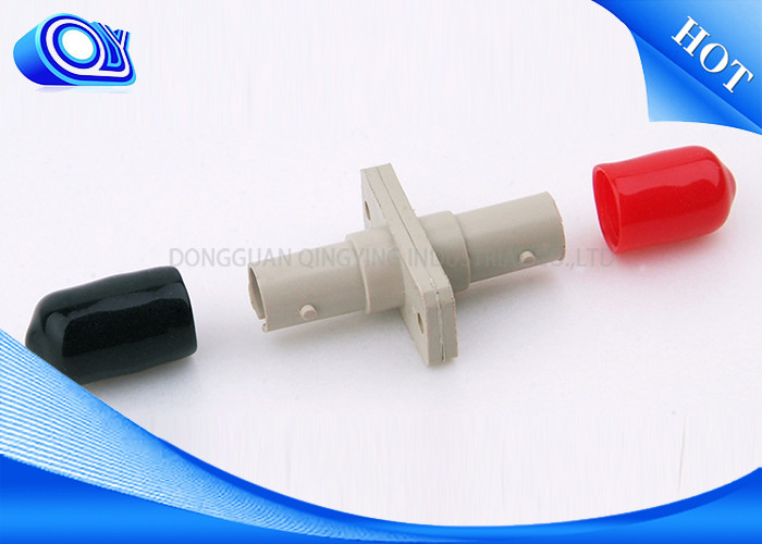 Gray blue ST Type Fiber Optic Coupler Duplex Adapter For Telecommunication