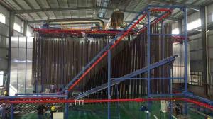 Quality LPG Heating System Aluminium Profiles Automatic Powder Coating Line With Spray Tunnel Pretreatment wholesale