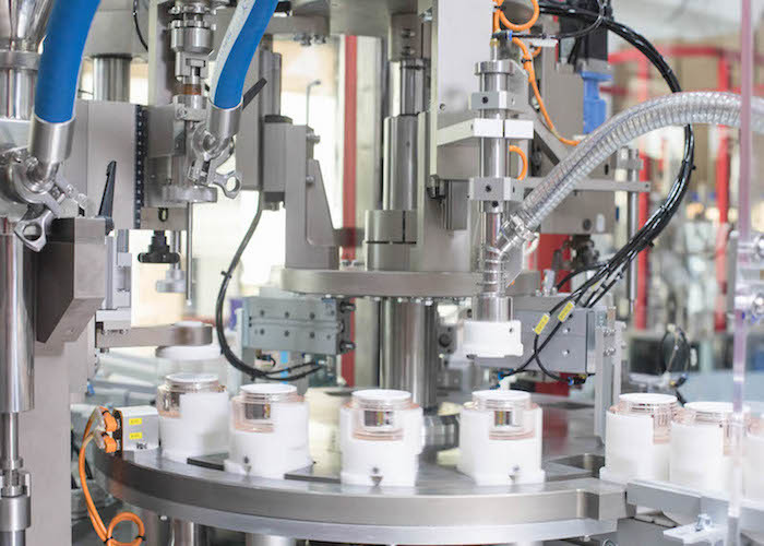 Skincare Cream Filling And Capping Machine , Jar Capping Machine Eco Friendly