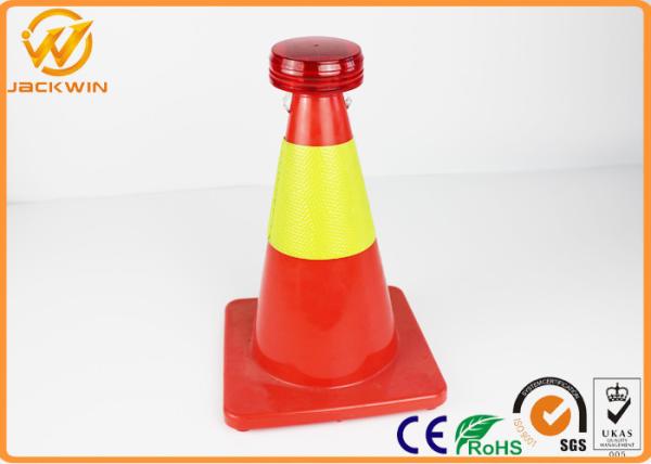 Anti Theif Traffic Safety Cones Mini LED Warning Light Powered by Solar