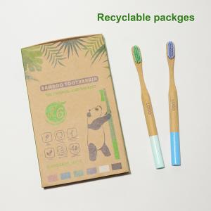 Quality ISO 100% Biodegradable Bamboo Charcoal Toothbrush Family Set 6pcs OEM wholesale