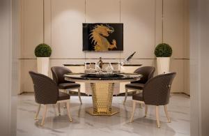 Quality Househole Dining Table And Chair Round Dining Table W002D1R wholesale