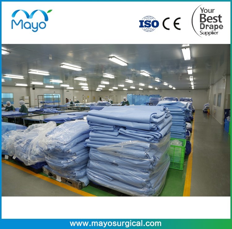 MAYO SMS Ophthalmic Drape With Pouch Surgical Eye Drape Blue