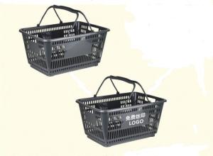 Quality HDPP Supermarket Plastic Hand Shopping Basket , Fruit Vegetable Grocery Hand Baskets For Store / Shop wholesale