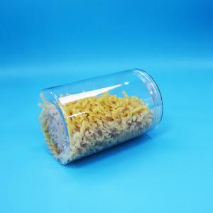Quality Transparent Food Candy Cylinder Round PET Plastic Jar Food Grade Clear Screw Lid wholesale
