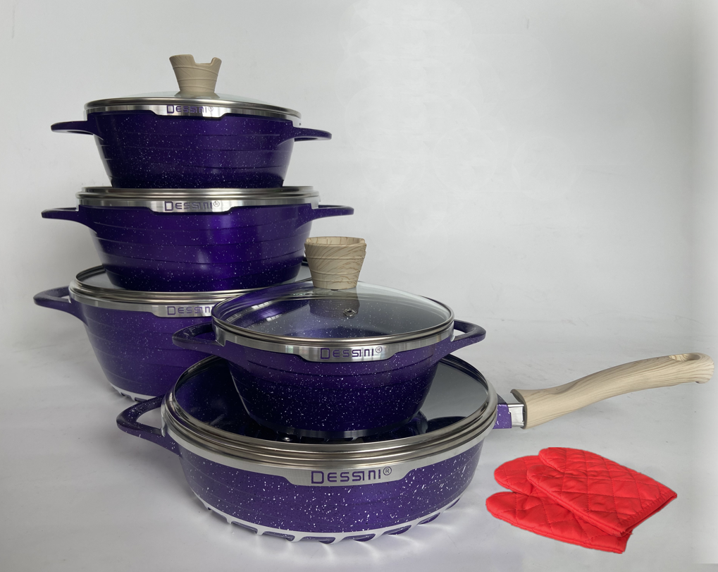 Factory Direct pot set cookware set cooking kitchen aluminum die casting cookware sets