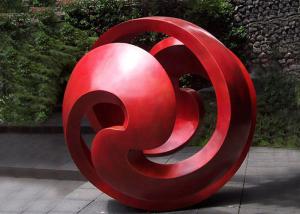 Quality Public Red Stainless Steel Sphere Sculpture / Large Metal Art Sculptures wholesale