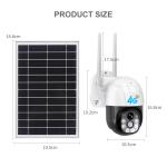 plastic outdoor low power consumption mini 1080P 2MP 4G WIFI PT camera solar