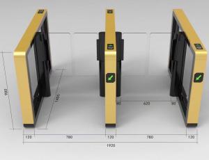 Quality Sever Motor Control Fastlane Pedestrian Swing Gate Glass Swing Barrier wholesale