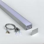 50X36mm Aluminum Led Strip Profiles With Cover / End Caps And Clips