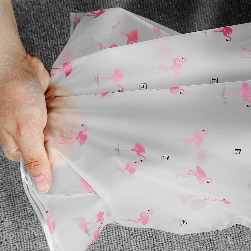Custom Logo Clothing Packaging Zipper Bag For Reusable Frosted Garment Plastic