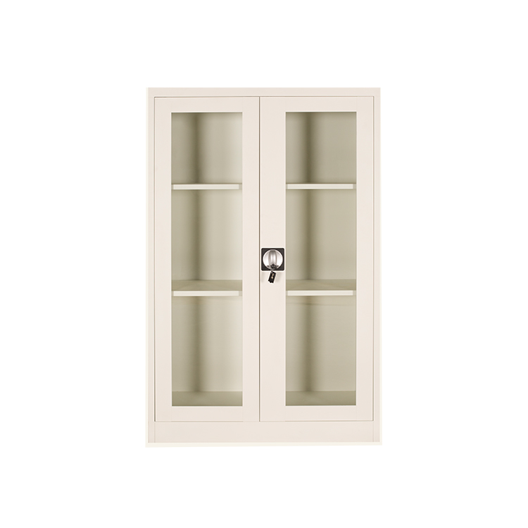 Laboratory Vessel Storage Two Glass Door Metal Filing Cabinet