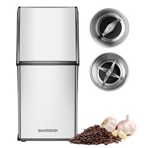 Quality ODM Small Electric Coffee Bean Grinder ETL UL Mini Electric Coffee Maker 2 Removeable Cups wholesale