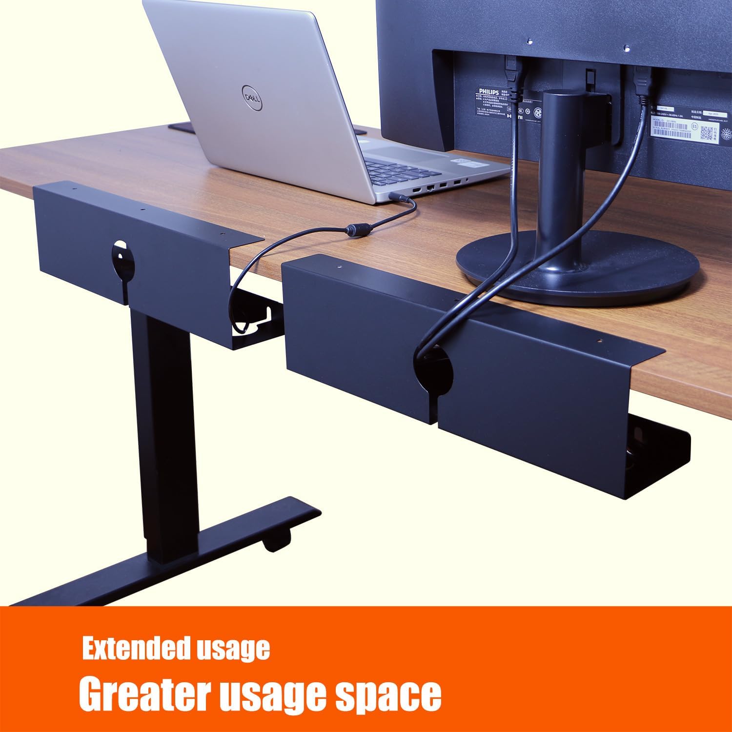 ISO9001 Rohs CE Under Desk Metal Cable Tray for Office Computer Desk Wire Management