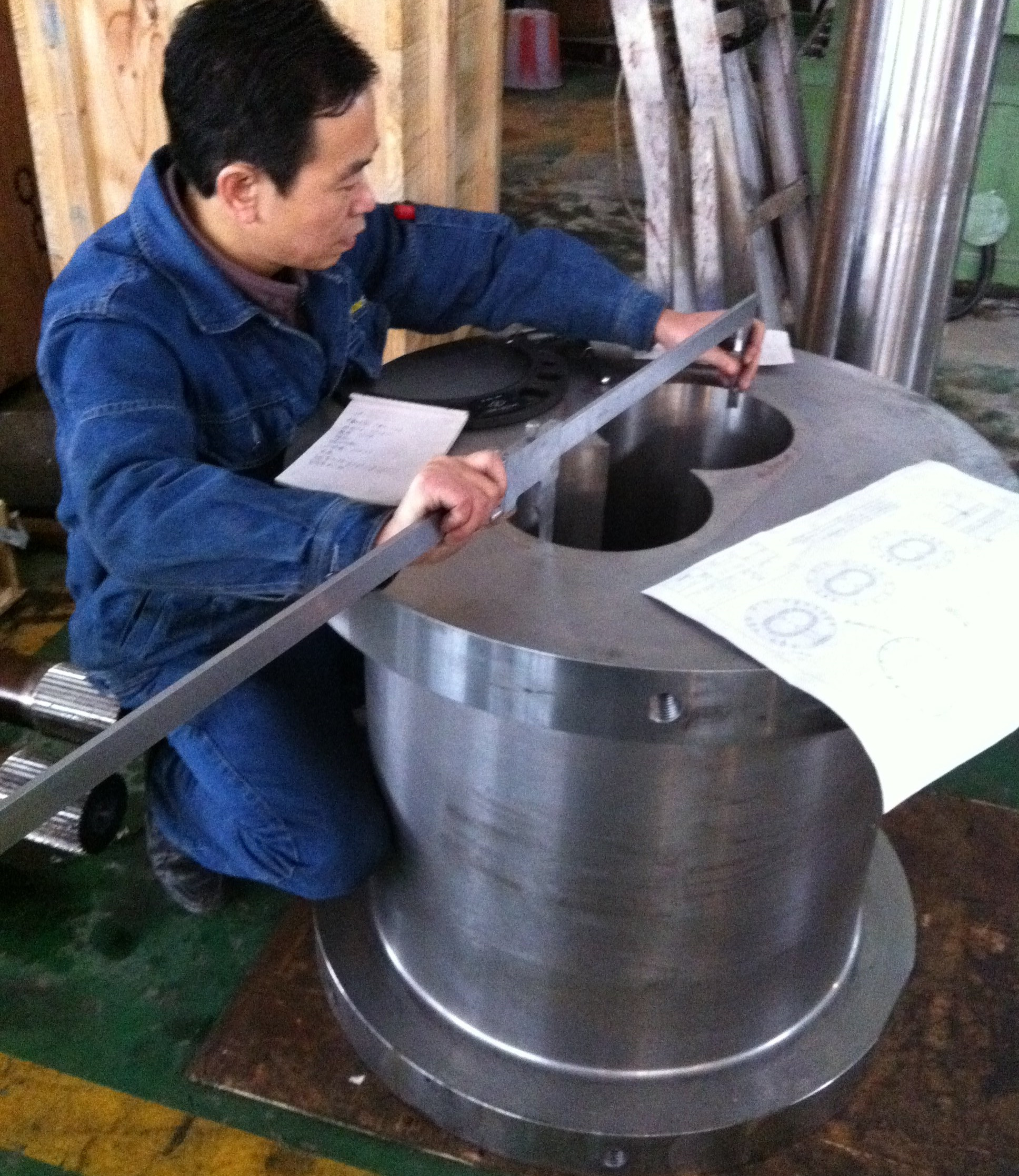 Barrel Dia 219mm Extruder Spare Parts For Maris TM219 Reactor Pom CNC machining
