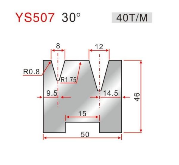 LS507 30° 2V Die Press Brake Tooling Compatibility Bending Machines Durable