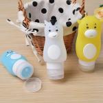 Sets of Cartoon Split Charging Silicone Travel Bottle Cosmetics Storage